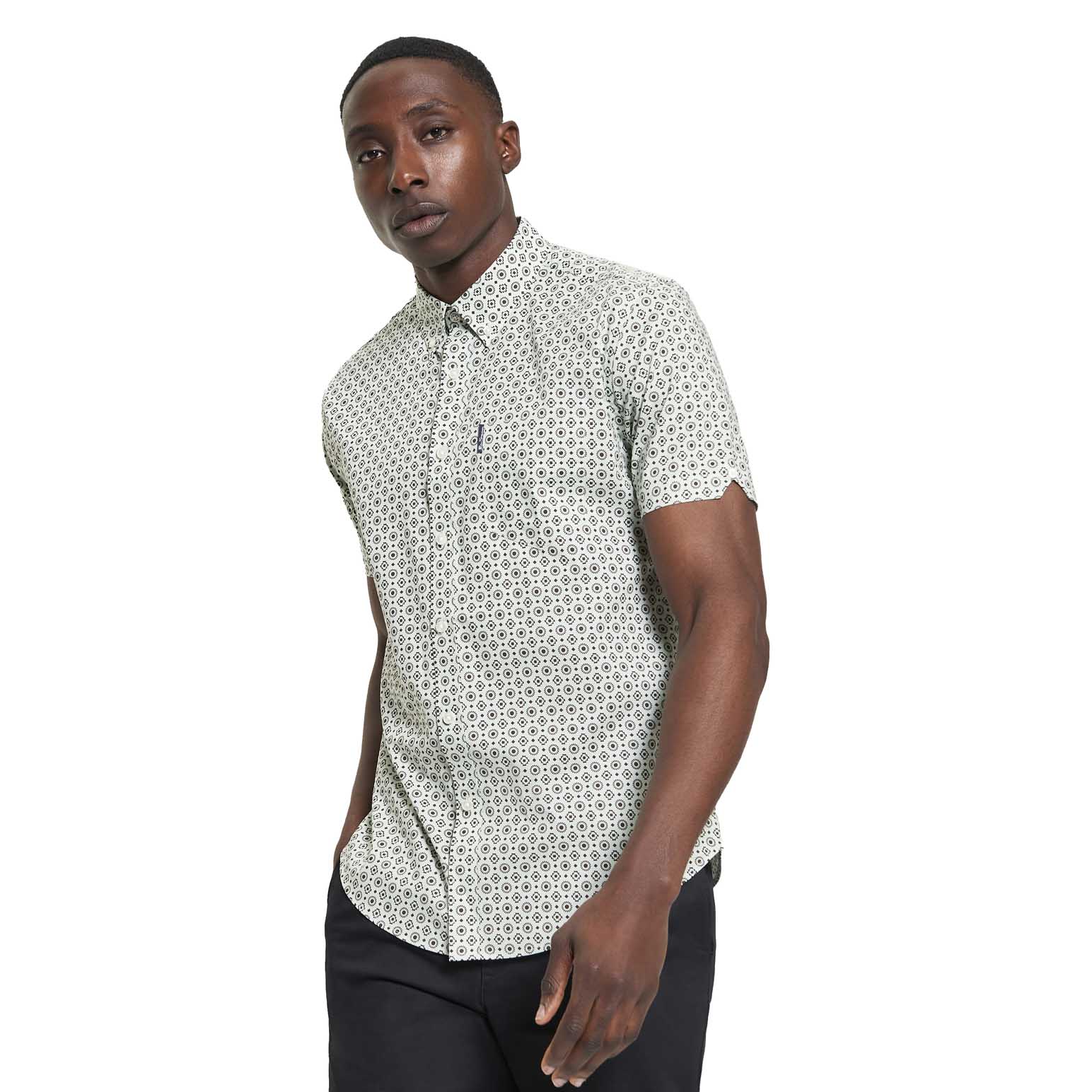 Ben Sherman Block Geo Print Short Sleeve Shirt